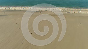 Aerial view of Ouddorp beach, Netherlands