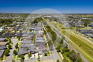 Aerial view of an outer suburb in Melbourne