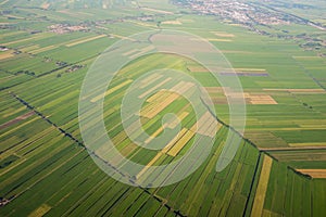 Aerial view over the Amsterdam suburbs