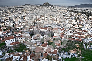 Aerial view over Athens from Acropolis, Greece