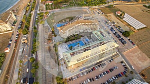 Aerial photography with drones over benidorm resort photo