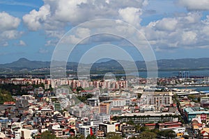 Aerial view over Fort-de-France with Trois-Ilets in the distance  Martinique photo