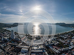 Aerial view over Patong in Phuket