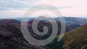 Aerial View over Scenic Upland Valley