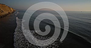 Aerial view over the southern Spain coastline at the Atlantic Ocean