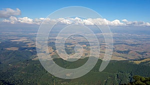 aerial view over Taubate city in Vale do Paraiba valley, Sao Paulo, Brazil