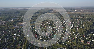 Aerial view over township 4K. 4k 4096 x 2160 pixels