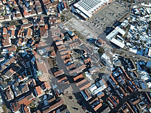 aerial view over Weil der Stadt Baden Wuerttemberg Germany