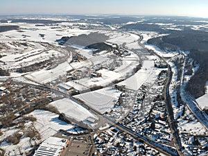 aerial view over Weil der Stadt Baden Wuerttemberg Germany