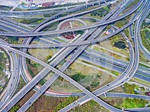 Aerial view of the overpass