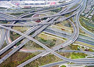 Aerial view of the overpass