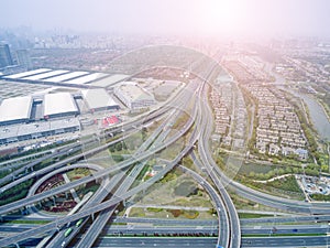 Aerial view of the overpass