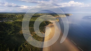 Aerial view of Oxwich Bay