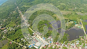 Aerial View Pablacio city. Anda. Bohol. Filipino nature.