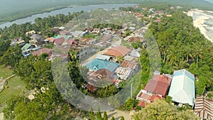 Aerial View Pablacio city. Anda. Bohol. Filipino nature.