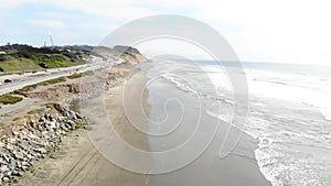 Aerial view of Pacific coast near Big Sur, California