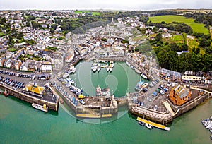 Aerial view of Padstow in Cornwall