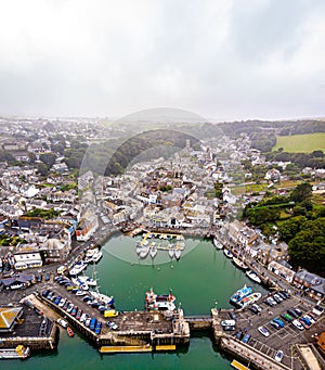 Aerial view of Padstow in Cornwall