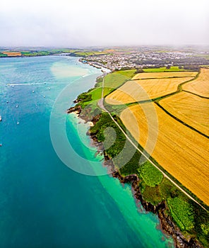 Aerial view of Padstow in Cornwall