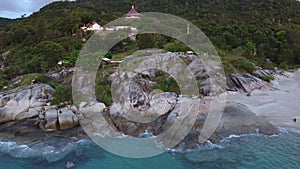 Aerial View: Pagoda at the Foot of the Hill