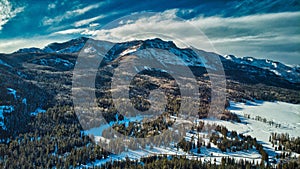 Aerial view of Pagosa Springs, CO