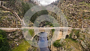 Aerial view of Paiva Nature Walkways on Paiva river, Portugal photo