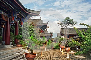 Aerial view of palace in lijiang, china