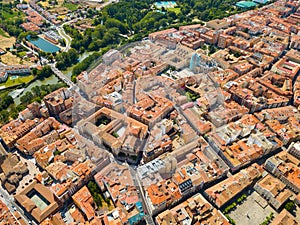 Aerial view of Palencia cityscape