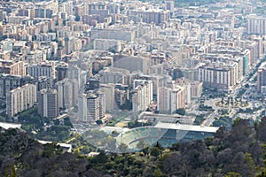 Aerial view of Palermo city, Sicily, Italy