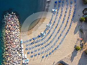 Aerial View of Palinuro\'s Organized Beach