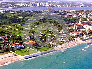 Aerial view of Palm Beach Breakers Golf Course photo