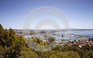 Aerial view of Palma de Mallorca city