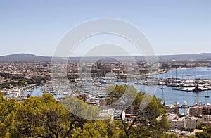 Aerial view of Palma de Mallorca city