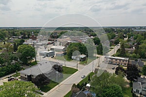 Aerial view of Palmerston, Ontario, Canada