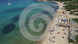 Aerial view of Pampelonne beach to Saint Tropez