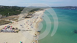 Aerial view of Pampelonne beach to Saint Tropez