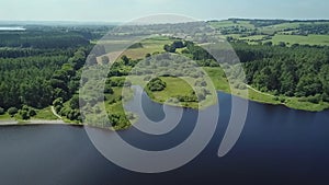 Aerial View of Pan Along Blessington Greenway, County Wicklow