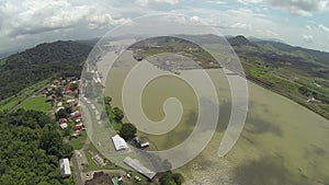 Aerial View of The Panama Canal