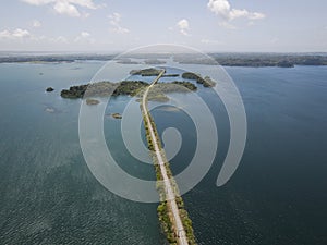 Aerial view of Panama Canal