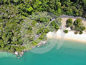 Aerial view of pangkor island beach, malaysia