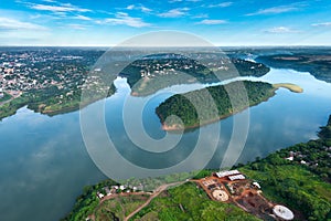 Aerial view of Parana River