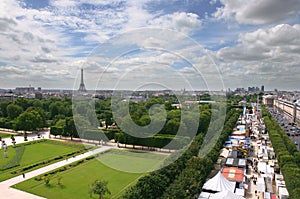 Aerial view on Paris.