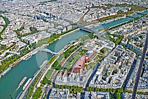 Aerial view of Paris