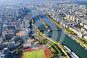 Aerial view of Paris