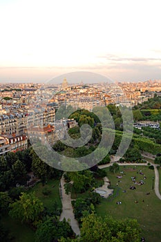 Aerial view of paris