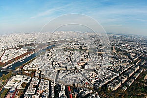 Aerial view of Paris