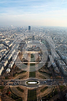 Aerial view at Paris