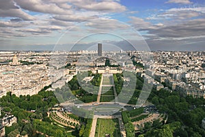 Aerial view on Paris.