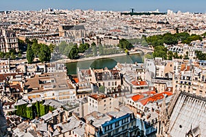 Aerial view paris cityscape France