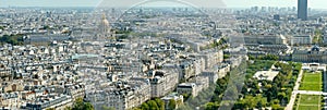 Aerial view of Paris from Eiffel Tower